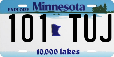 MN license plate 101TUJ