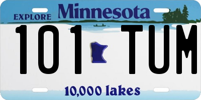 MN license plate 101TUM