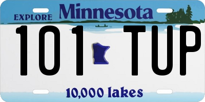 MN license plate 101TUP