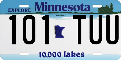 MN license plate 101TUU