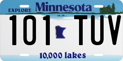 MN license plate 101TUV