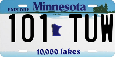 MN license plate 101TUW