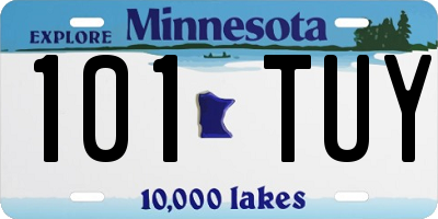 MN license plate 101TUY