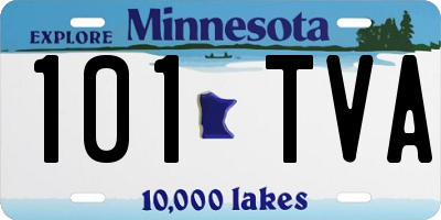 MN license plate 101TVA