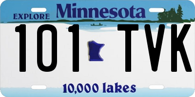 MN license plate 101TVK