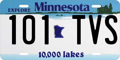 MN license plate 101TVS