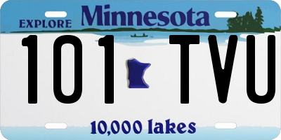 MN license plate 101TVU