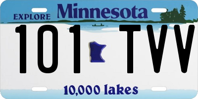 MN license plate 101TVV