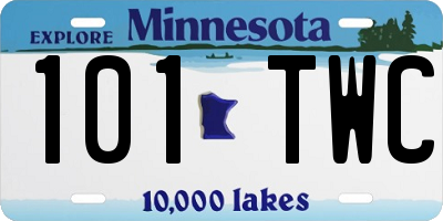 MN license plate 101TWC