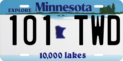 MN license plate 101TWD