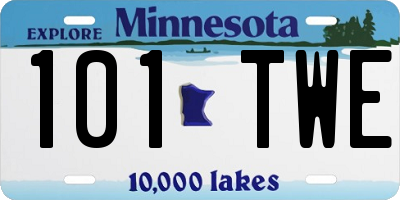 MN license plate 101TWE