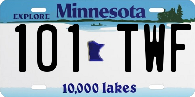 MN license plate 101TWF