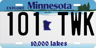 MN license plate 101TWK
