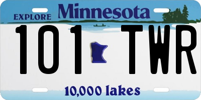 MN license plate 101TWR