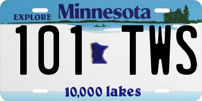 MN license plate 101TWS