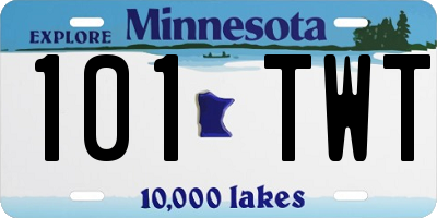 MN license plate 101TWT