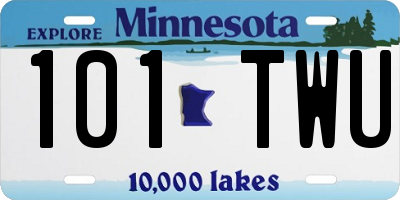 MN license plate 101TWU