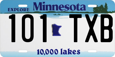 MN license plate 101TXB