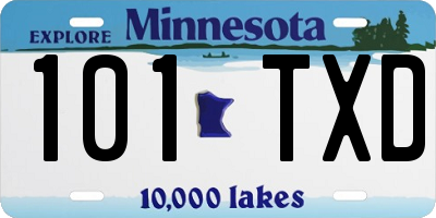 MN license plate 101TXD