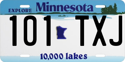MN license plate 101TXJ