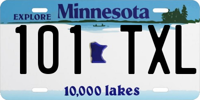 MN license plate 101TXL