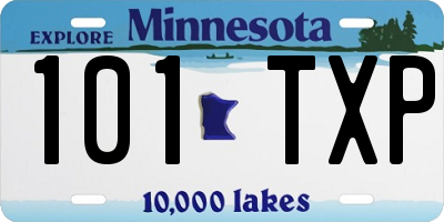 MN license plate 101TXP