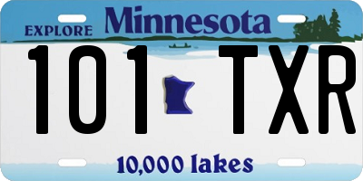 MN license plate 101TXR