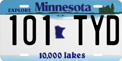 MN license plate 101TYD