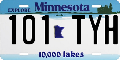 MN license plate 101TYH