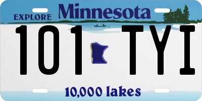 MN license plate 101TYI