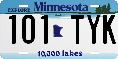MN license plate 101TYK