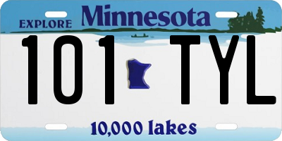 MN license plate 101TYL