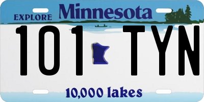 MN license plate 101TYN