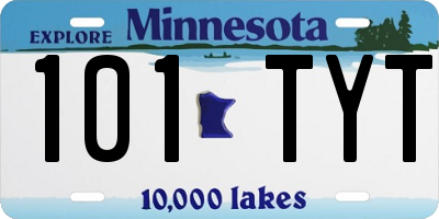 MN license plate 101TYT