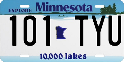 MN license plate 101TYU