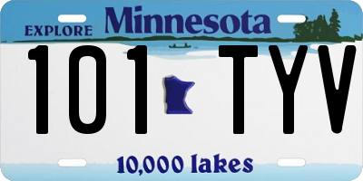 MN license plate 101TYV