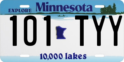 MN license plate 101TYY