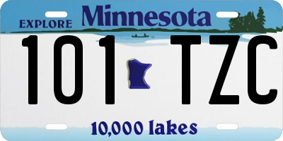 MN license plate 101TZC