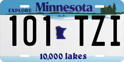 MN license plate 101TZI
