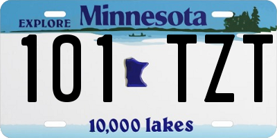 MN license plate 101TZT