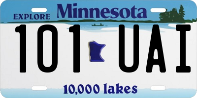MN license plate 101UAI