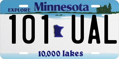 MN license plate 101UAL