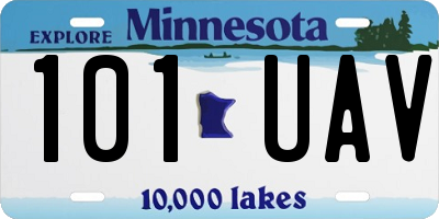 MN license plate 101UAV
