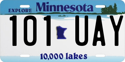 MN license plate 101UAY