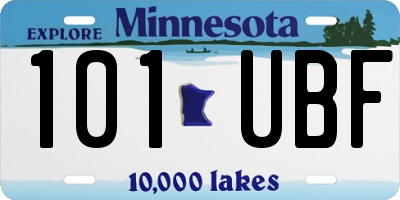 MN license plate 101UBF
