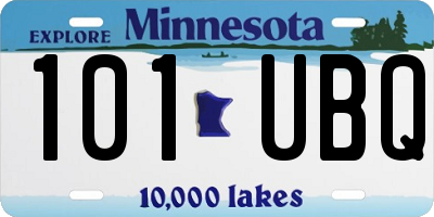MN license plate 101UBQ