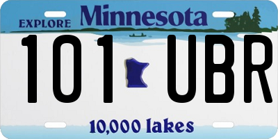 MN license plate 101UBR