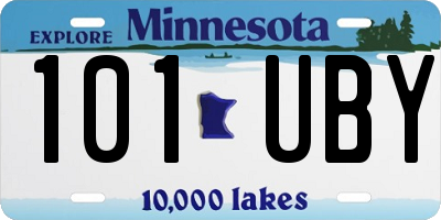 MN license plate 101UBY