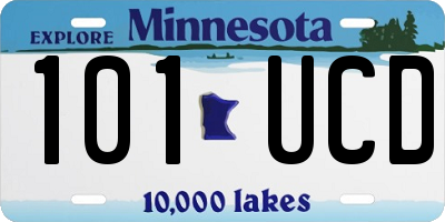 MN license plate 101UCD