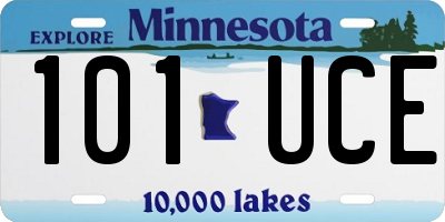 MN license plate 101UCE